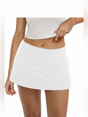 Mini Skirt with Pockets Micro Skorts with Shorts Underneath